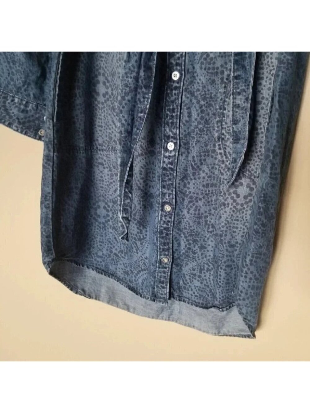 Anthropologie Cloth & Stone Printed Chambray Dress XS - Picture 13 of 15